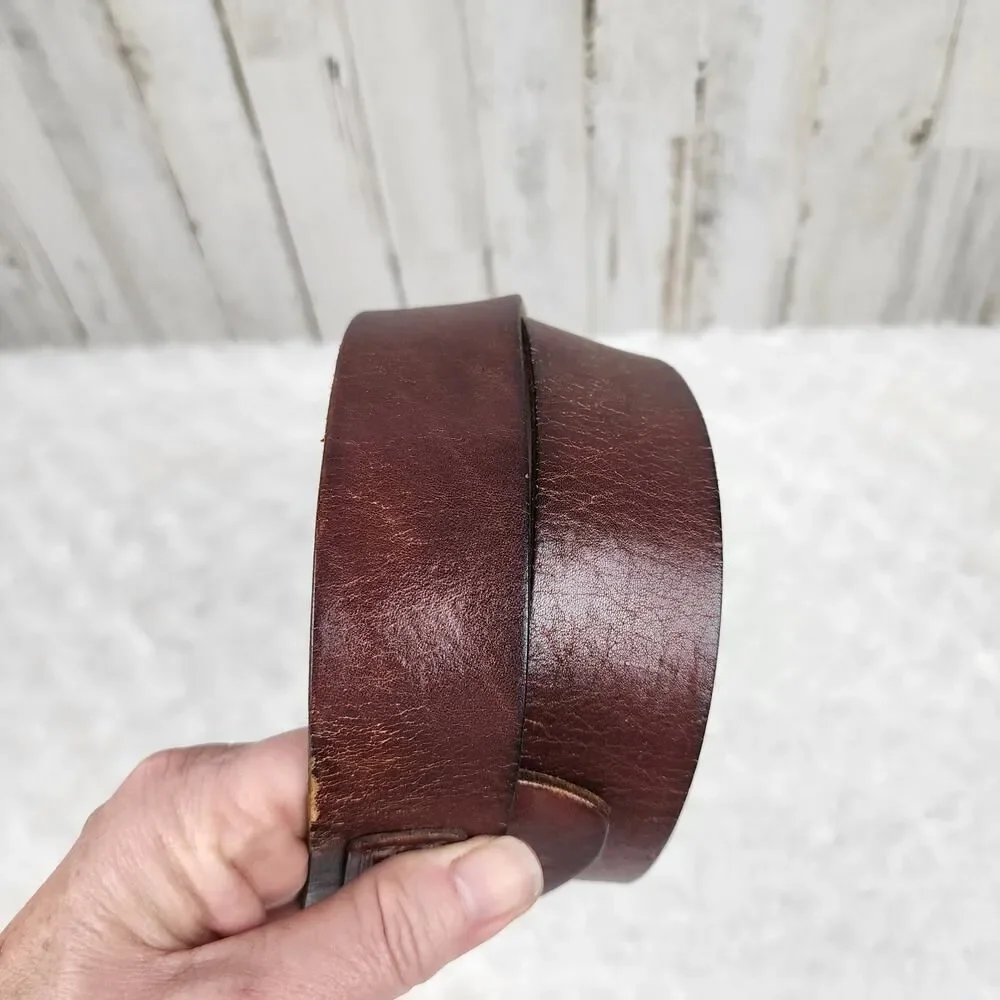 Fossil Leather Belt Brown Size 34